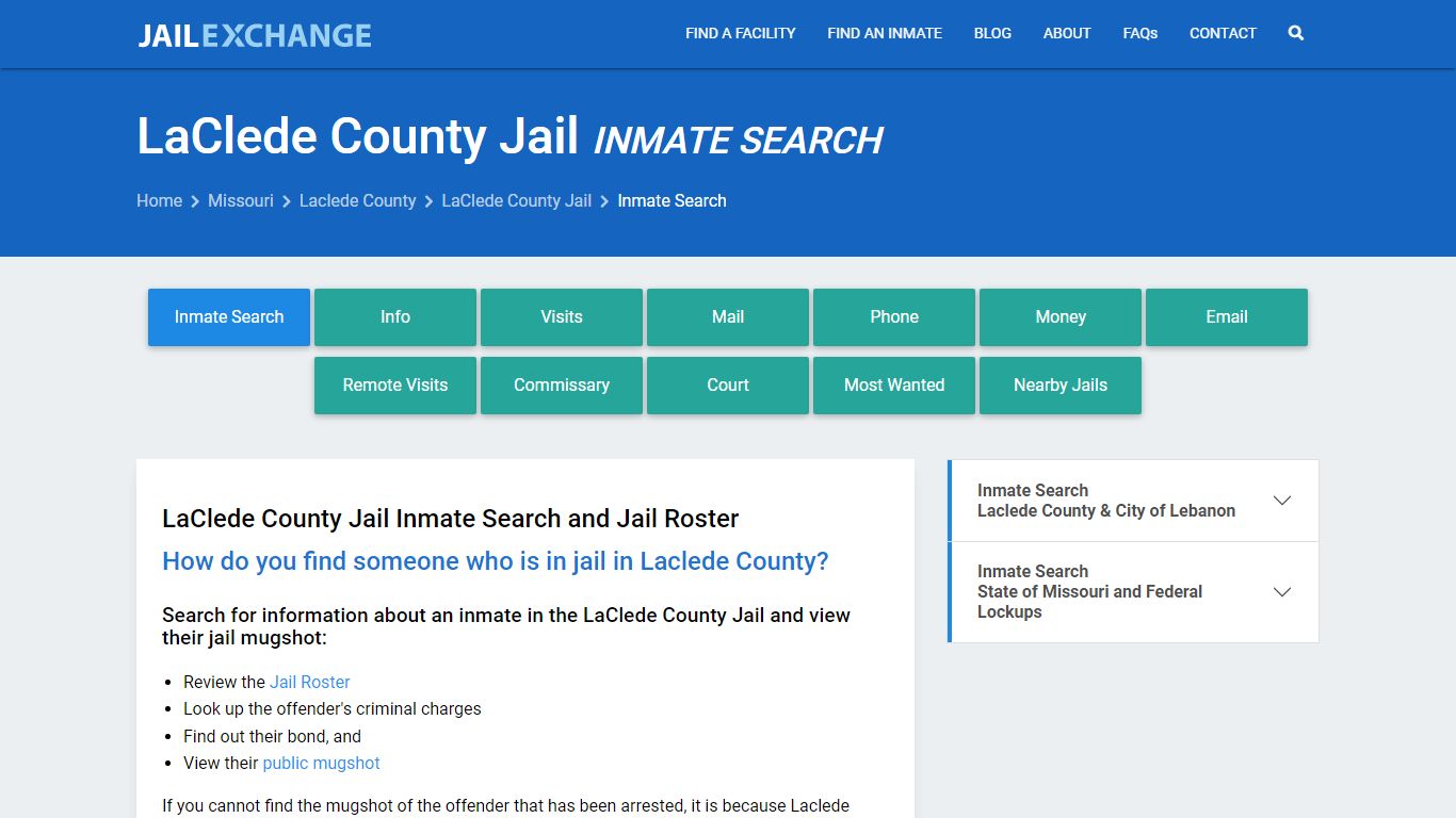 Inmate Search: Roster & Mugshots - LaClede County Jail, MO